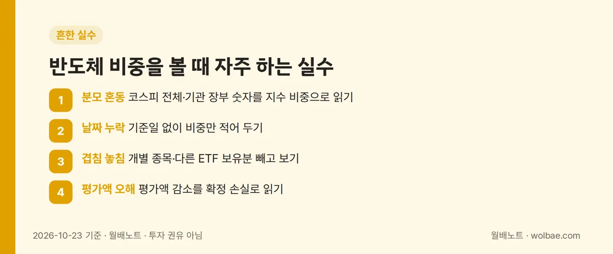 반도체 비중을 볼 때 자주 하는 실수