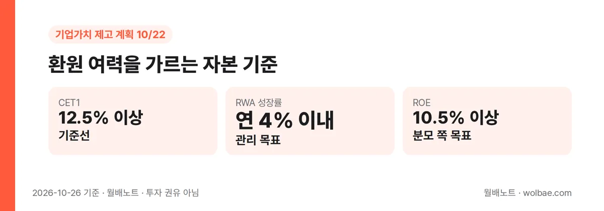 환원 여력을 가르는 자본 기준